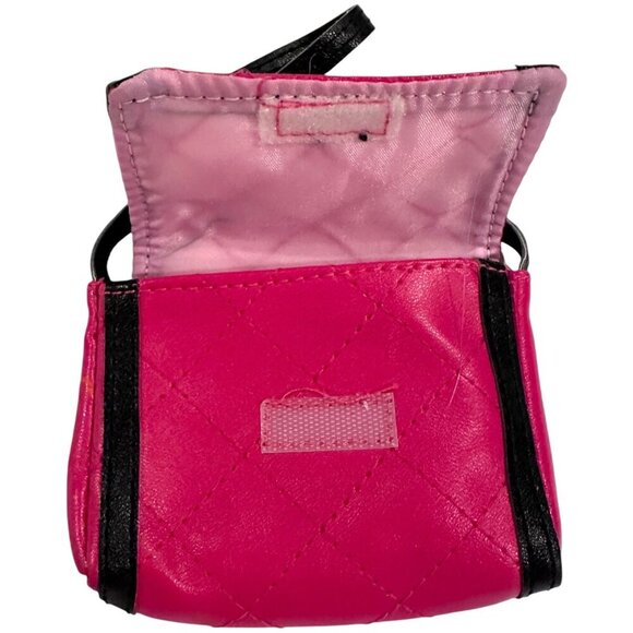 Our Generation Doll Purse Black Pink Quilted Bag Fits American Girl Dolls - Picture 4 of 8